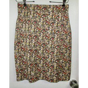 AKRIS 8 M Cafe Scene Print Skirt Pencil Multicolor Bergdorf Goodman